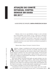 ATUAÇÃO DO COMITÊ ESTADUAL CONTRA DENGUE EM GOIÁS