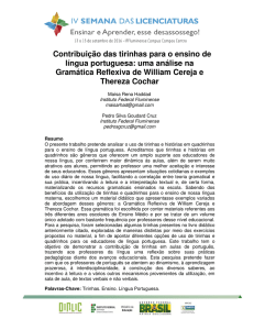 Contribuição das tirinhas para o ensino de língua portuguesa: uma