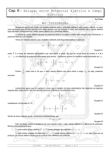 Relação entre Potencial Elétrico e Campo Elétrico