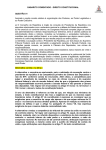 GABARITO COMENTADO - DIREITO CONSTITUCIONAL