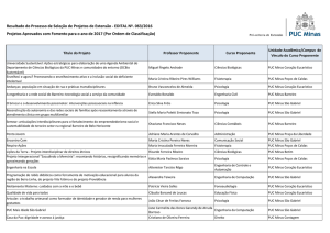 Resultado do Processo de Seleção de Projetos de