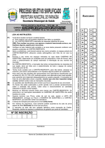 Prova de Técnico em Enfermagem Urgentista