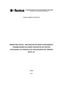 Capa Monografia - Fema - Fundação Educacional do Município de