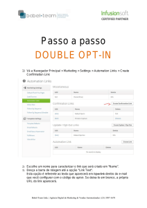 Passo a passo DOUBLE OPT-IN