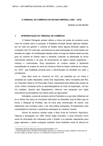 O TRIBUNAL DE COMÉRCIO NO ESTADO IMPERIAL (1850 – 1875
