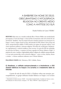 a barbárie em nome de deus: obscurantismo e intolerância religiosa