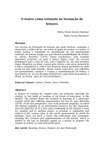 O teatro como estímulo na formação de leitores
