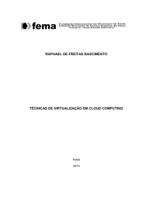 raphael de freitas nascimento técnicas de virtualização em cloud