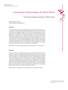 A sociologia fenomenológica de Alfred Schutz