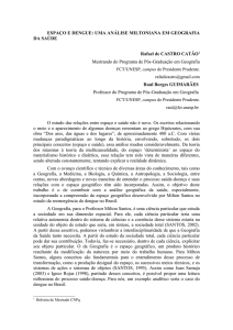 espaço e dengue, uma análise miltoniana em geografia da saúde