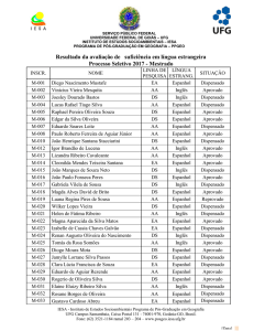 Resultado da avaliação de suficiência em língua