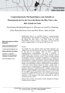 Compartimentação Morfopedológica como Subsídio ao