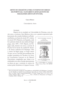 ARTES DE GRAMÁTICA PARA O ENSINO DO GREGO EM