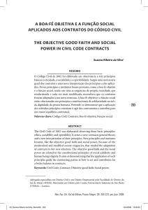 A boa-fé objetiva e a função social aplicados aos contratos