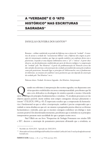 A “VERDADE” E O “ATO HISTÓRICO” NAS ESCRITURAS