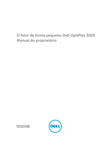 O fator de forma pequeno Dell OptiPlex 3020 Manual do