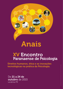 Anais do XV Encontro Paranaense de Psicologia