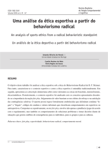 Uma análise da ética esportiva a partir do behaviorismo radical