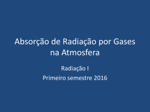 Absorção de Radiação por Gases na Atmosfera