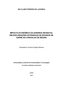 impacto económico da diarreia neonatal em explorações