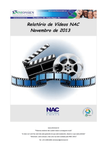 Relatório de Vídeos NAC Novembro de 2013