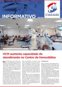 HCM aumenta capacidade de atendimento no Centro de Hemodiálise