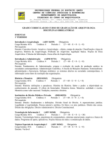 Grade Curricular - Disciplinas Obrigatórias