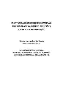 instituto agronômico de campinas. edifício franz w. dafert - IAU-USP