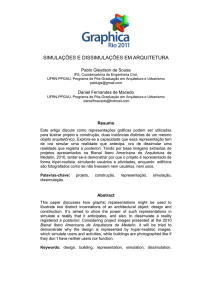 SIMULAÇÕES E DISSIMULAÇÕES EM ARQUITETURA