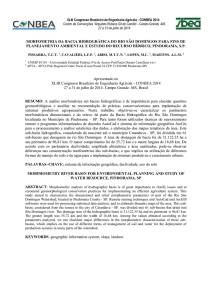 morfometria da bacia hidrográfica do rio são domingos para fins