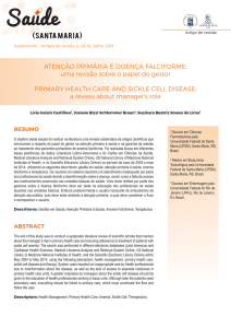 ATENÇÃO PRIMÁRIA E DOENÇA FALCIFORME: uma revisão