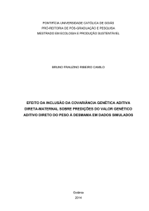 EFEITO DA INCLUSÃO DA COVARIÂNCIA GENÉTICA ADITIVA