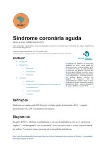 Síndrome coronária aguda - Sociedade Brasileira de Medicina de