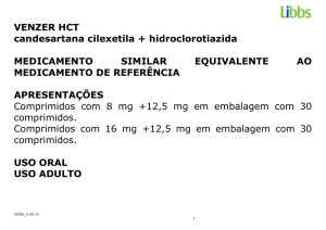 VENZER HCT candesartana cilexetila + hidroclorotiazida