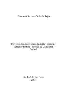 Salomón Soriano Ordinola Rojas Correção dos Aneurismas da