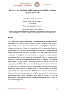 Os limites das Capitanias do Rio de Janeiro e Espírito Santo nos