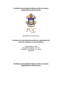 A relação de crescimento econômico e abundância de recursos