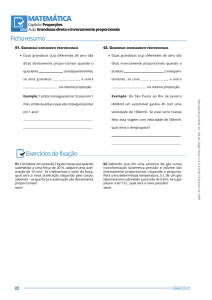 ABRA Grandezas direta e inversamente proporcionais em PDF
