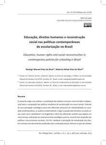 Educação, direitos humanos e reconstrução social nas políticas