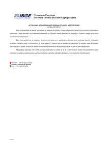 Primeira versão do questionário do censo agropecuário