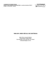 1960-2010: meio século de distância