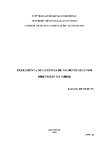 ferramenta de gerência de projetos segundo diretrizes do pmbok