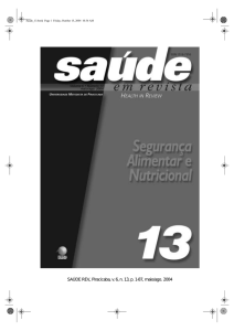 SAÚDE REV., Piracicaba, v. 6, n. 13, p. 1-87, maio - Projeto URB-AL