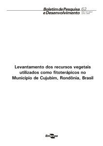 Levantamento dos recursos vegetais utilizados como fitoterápicos