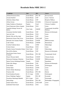 Resultado Bolsa MRE 2011-2