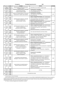 Cronograma Comportamental I - PUC-SP