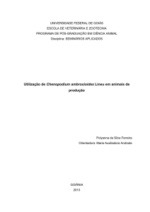 Utilização de Chenopodium ambrosioides Lineu - evz - ppgca
