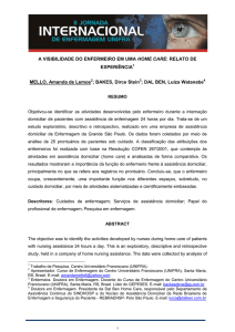 a visibilidade do enfermeiro em uma home care: relato de