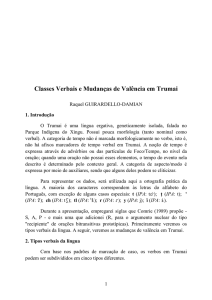 Classes Verbais e Mudanças de Valência em Trumai