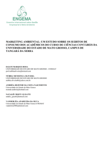 marketing ambiental: um estudo sobre os hábitos de